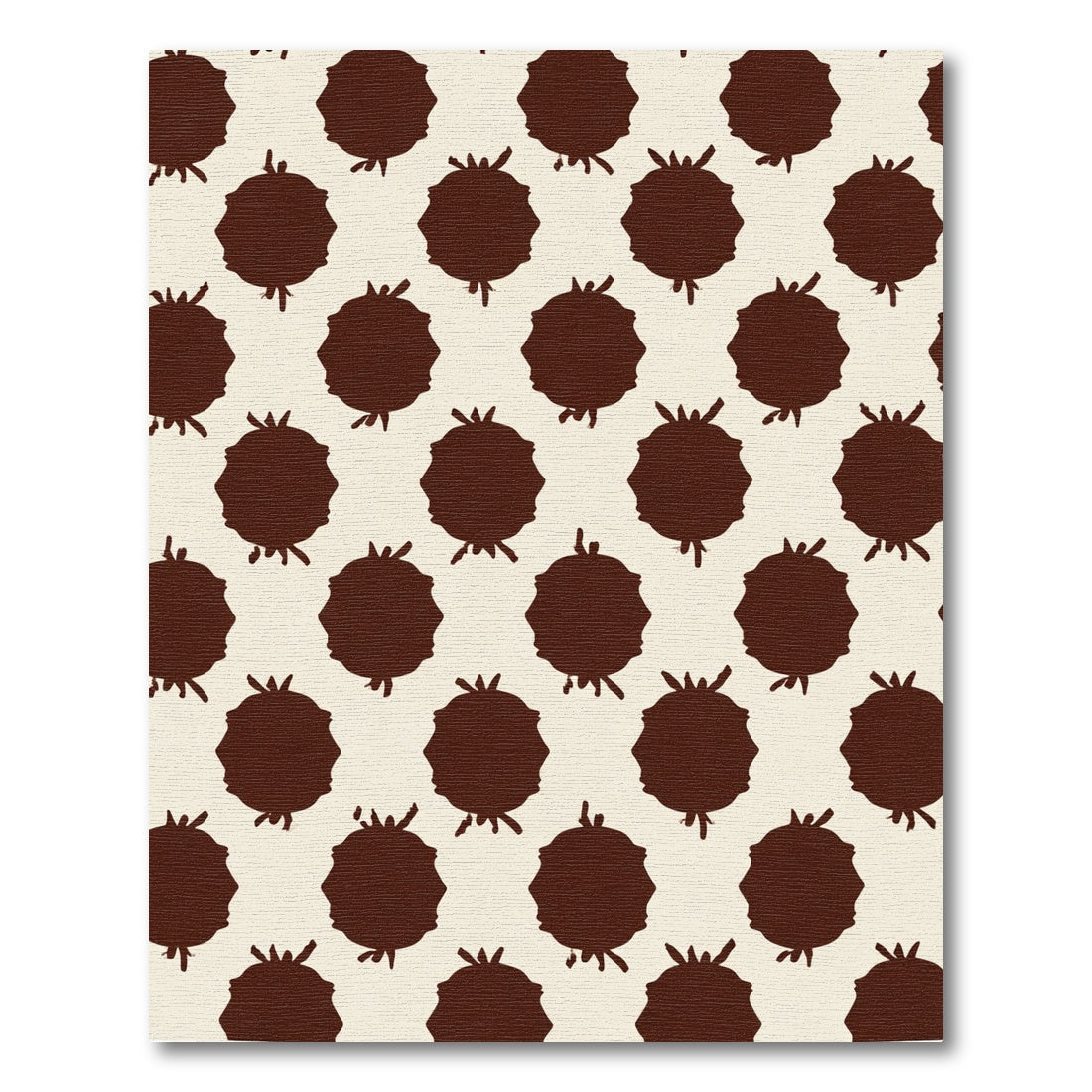 Crimson Pomegranate Rows Rug
