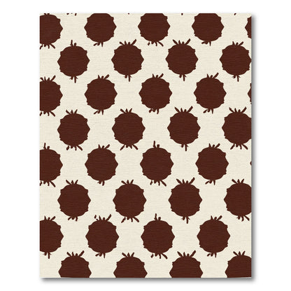 Crimson Pomegranate Rows Rug