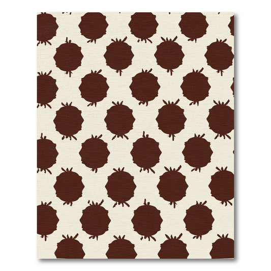 Crimson Pomegranate Rows Rug