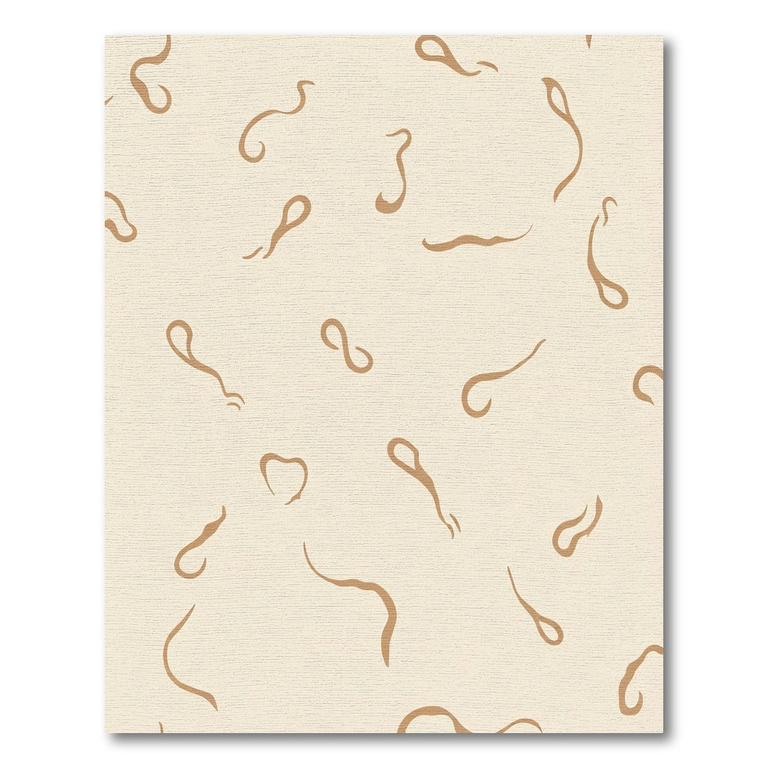 Cream Brown Organic Swirls Rug