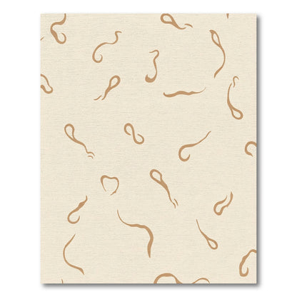 Cream Brown Organic Swirls Rug