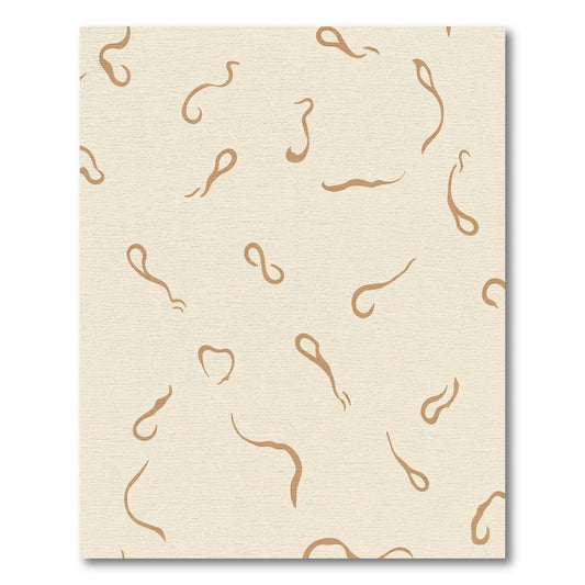 Cream Brown Organic Swirls Rug