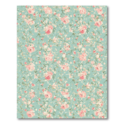 Whimsical Pink Rose Garden Floral Rug