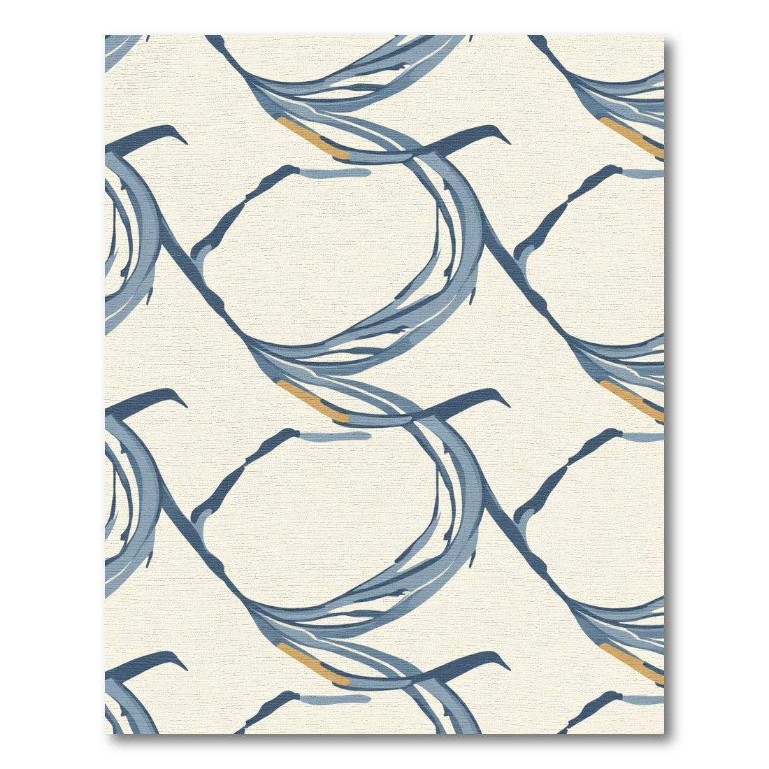 Navy Blue Flowing Organic Weave Rug