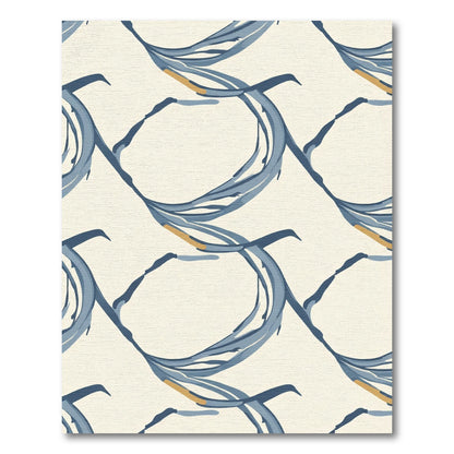 Navy Blue Flowing Organic Weave Rug