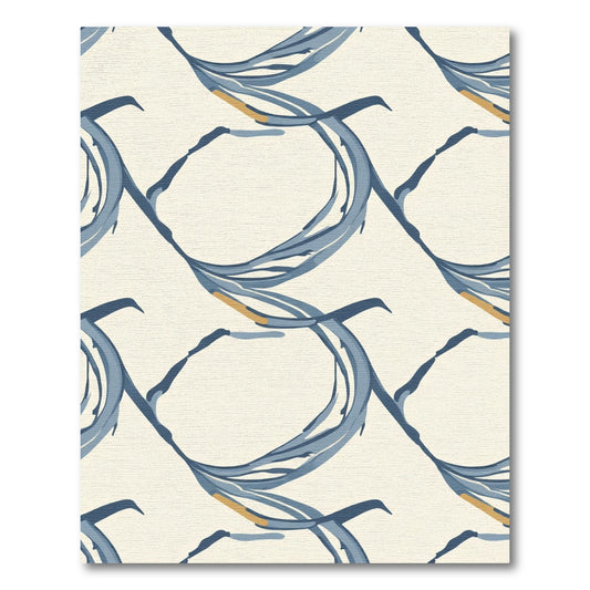 Navy Blue Flowing Organic Weave Rug