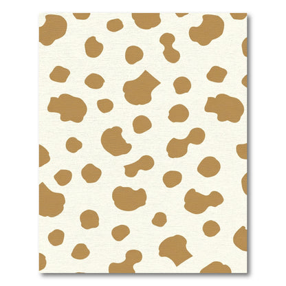 Gold Spotted Cream Contemporary Spot Rug
