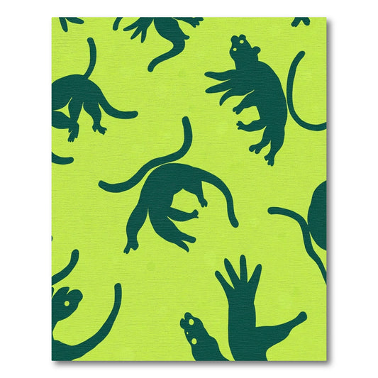Dark Teal Swinging Monkey Citrus Rug