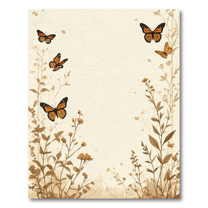 Monarch Butterflies On Sepia Branches Rug