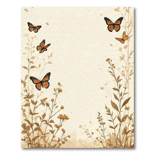 Monarch Butterflies On Sepia Branches Rug