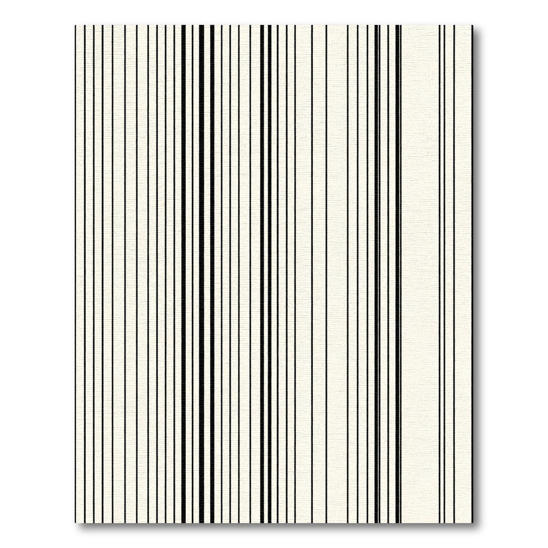 Bold Black Striped Cream Rug