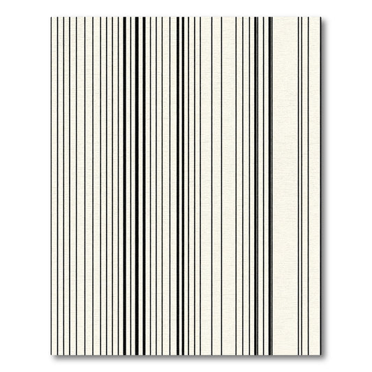Bold Black Striped Cream Rug
