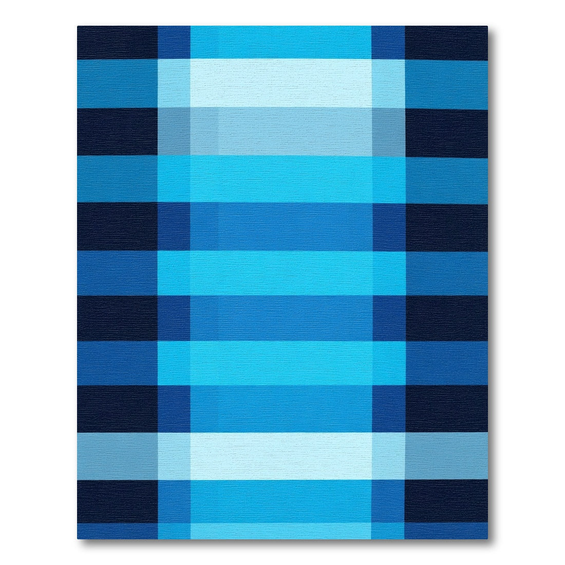 Cool Blue Plaid Gradient Rug