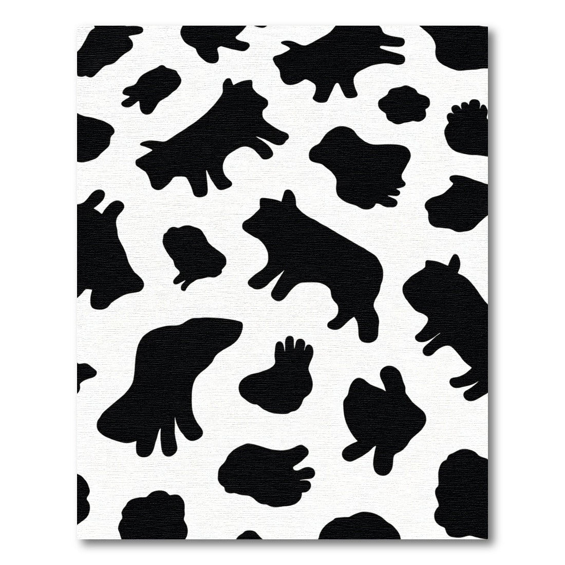 Black White Cow Spot Rug