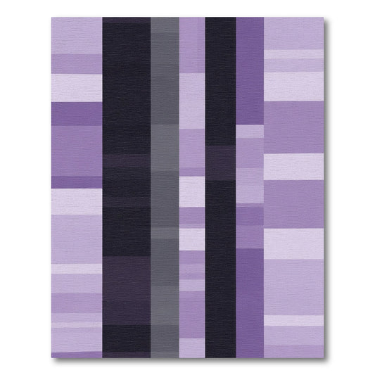Amethyst Geometric Tonal Stripes Rug