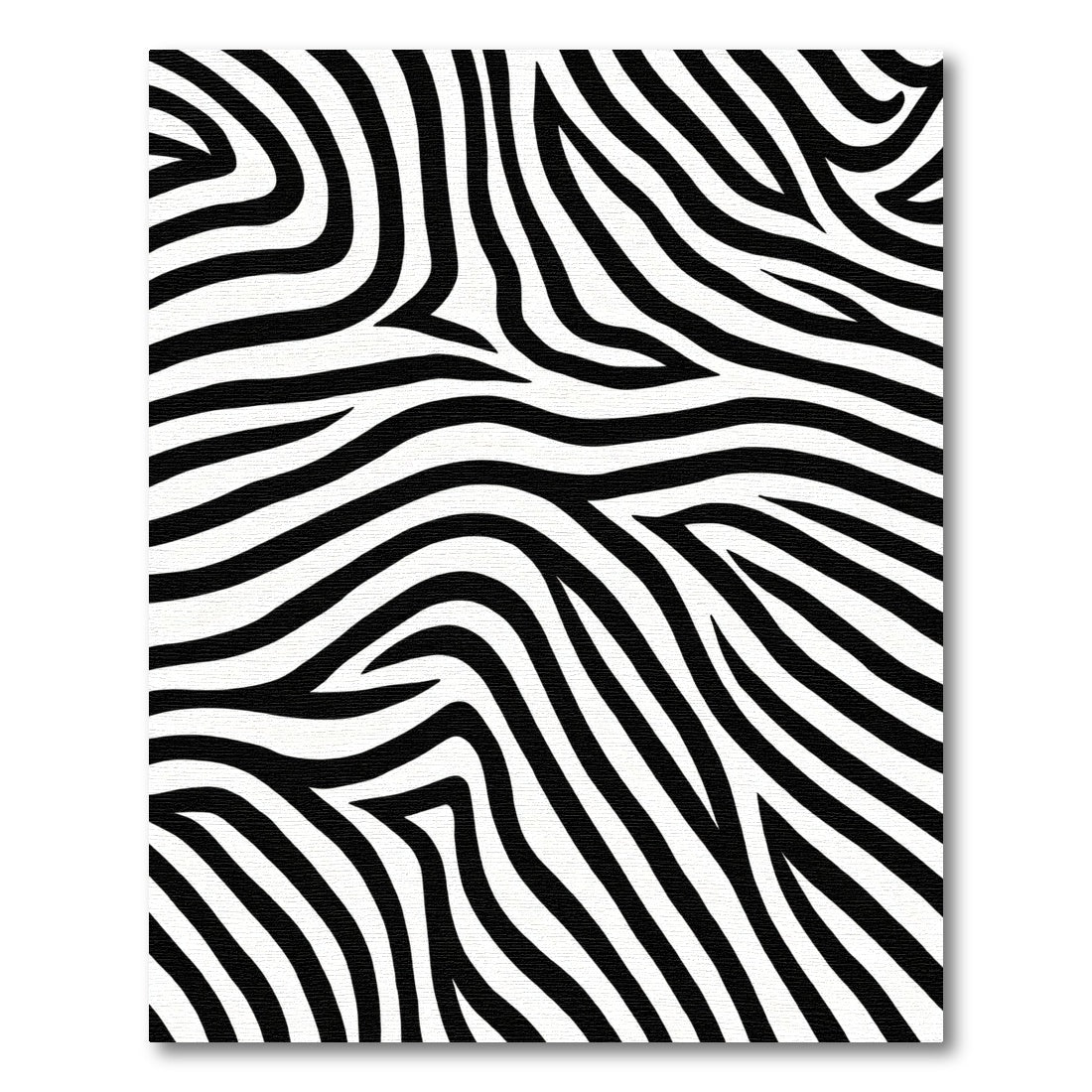 Striking Black White Wavy Lines Rug