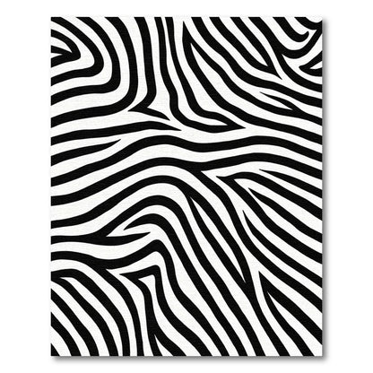 Striking Black White Wavy Lines Rug