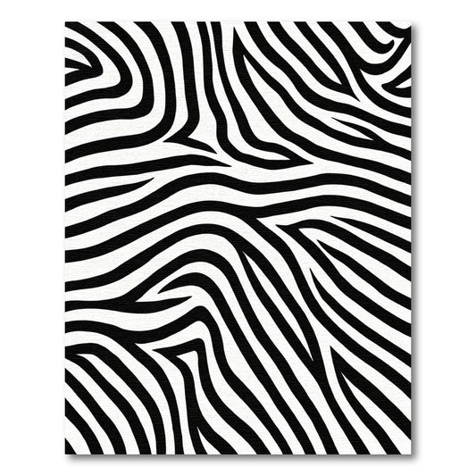Striking Black White Wavy Lines Rug