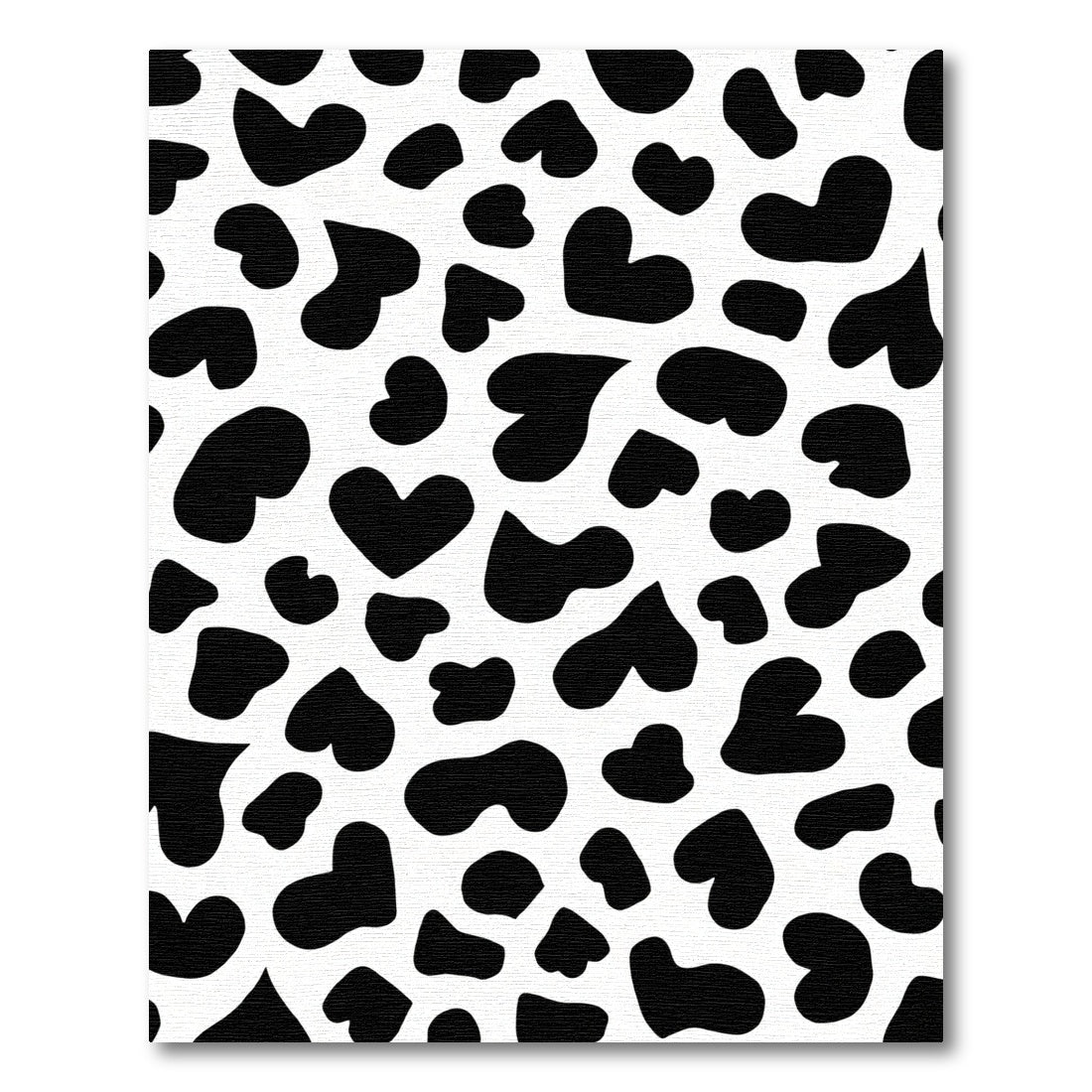 Black White Heart Scatter Rug