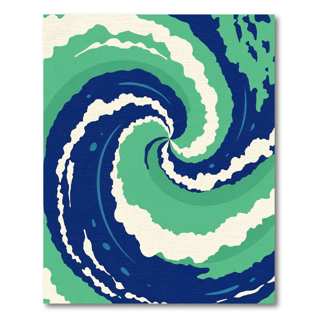 Bold Teal And Cream Whirlwind Rug