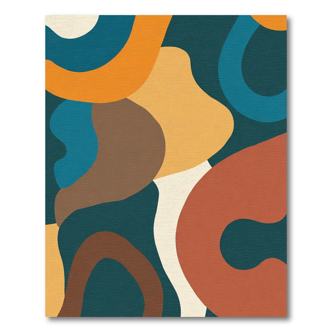 MidCentury Blended Organic Shapes Rug