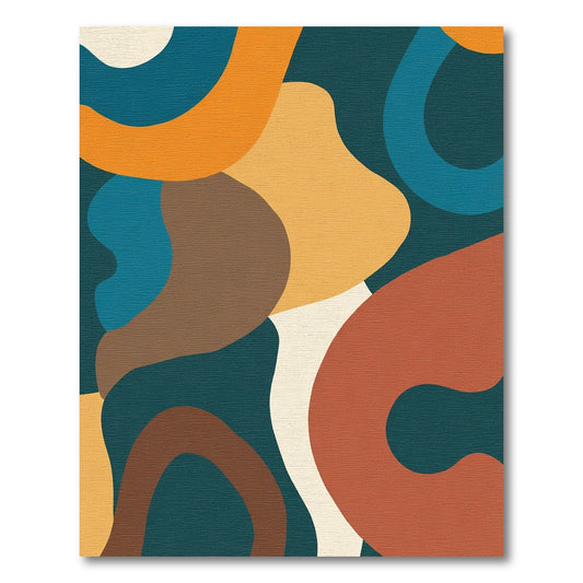 MidCentury Blended Organic Shapes Rug