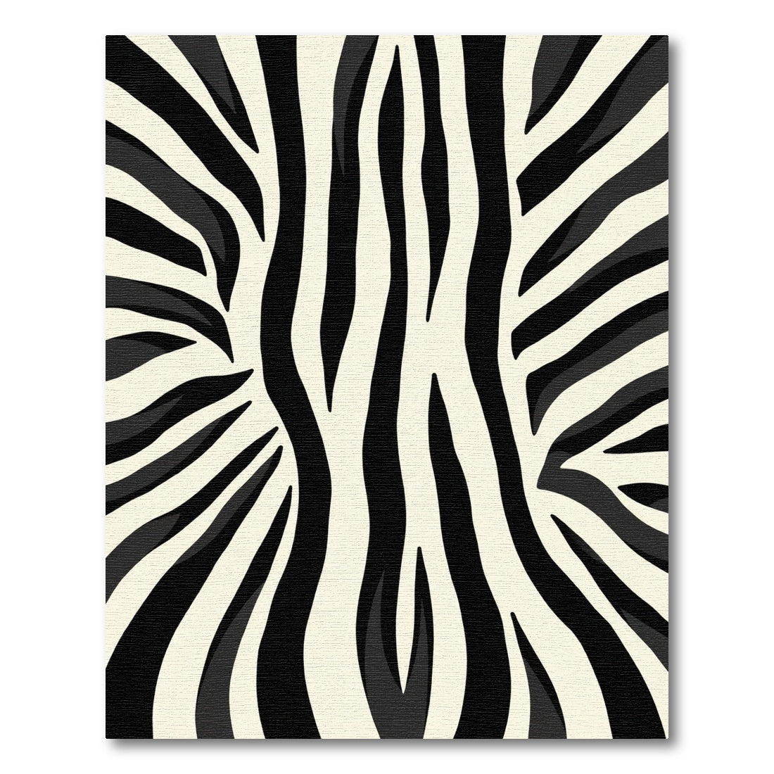 Bold Black Cream Zebra Stripes Rug