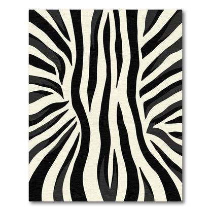 Bold Black Cream Zebra Stripes Rug