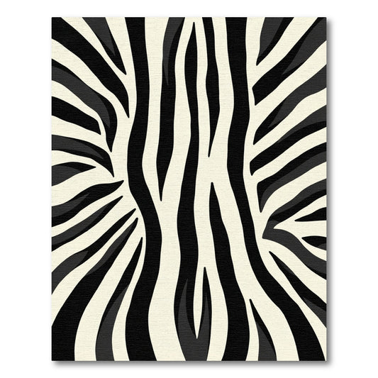 Bold Black Cream Zebra Stripes Rug