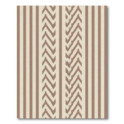 Earthy Stripe Arrow Composition Rug