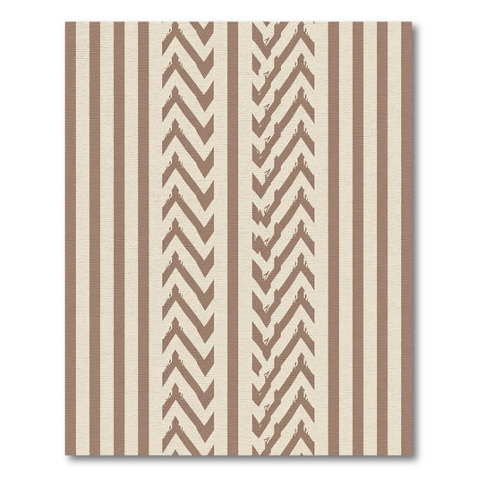 Earthy Stripe Arrow Composition Rug