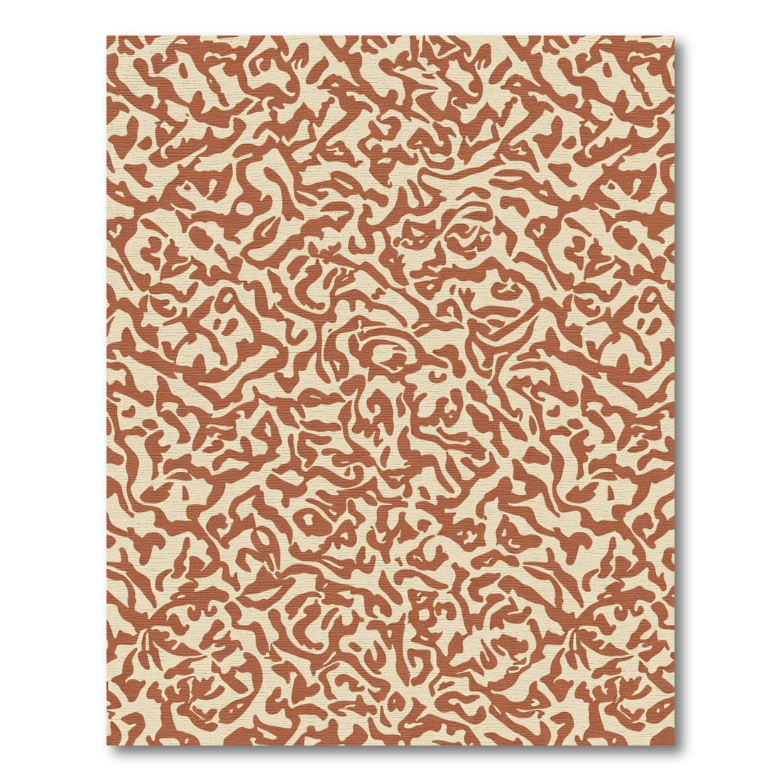 Terracotta Clay Organic Abstract Rug