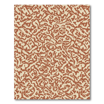 Terracotta Clay Organic Abstract Rug