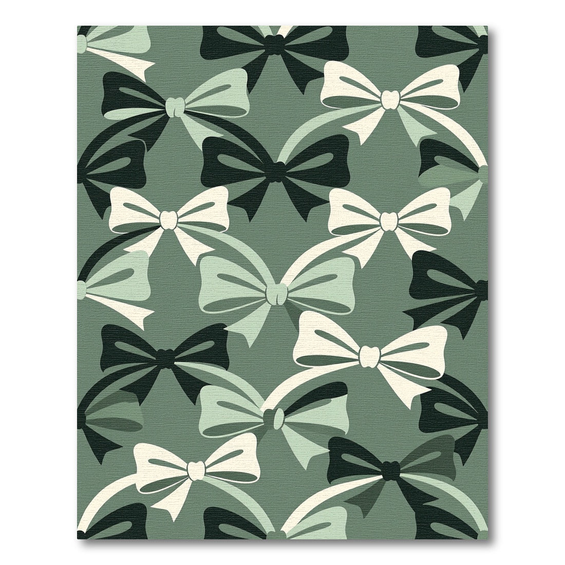 Sage Green Chic Ribbon Bow Rug