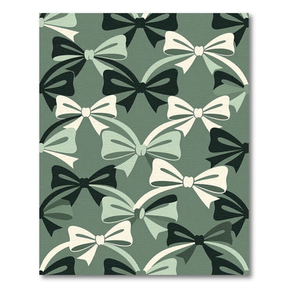 Sage Green Chic Ribbon Bow Rug