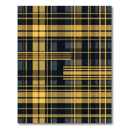 Yellow Gray Plaid Lines Rug