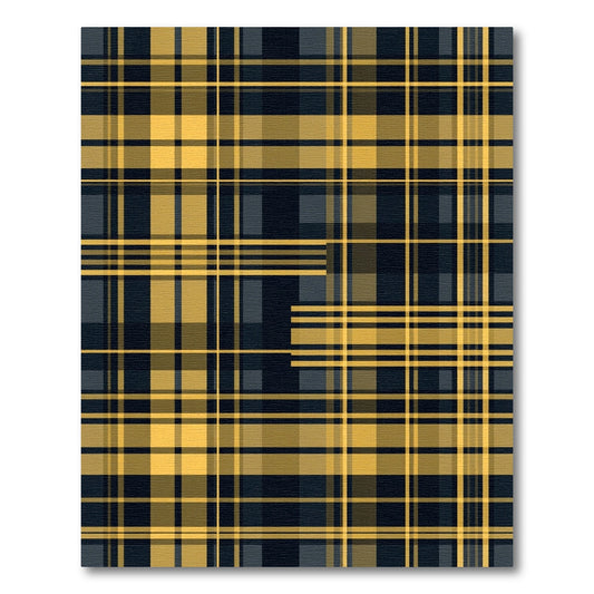 Yellow Gray Plaid Lines Rug