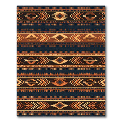 Earthy Southwestern Arrow Diamond Stripe Rug