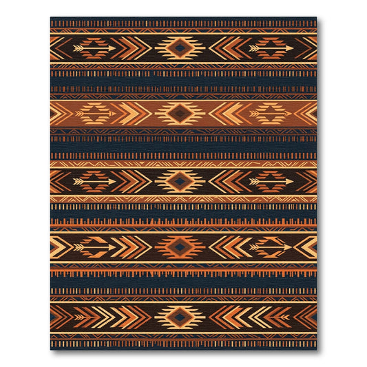 Earthy Southwestern Arrow Diamond Stripe Rug