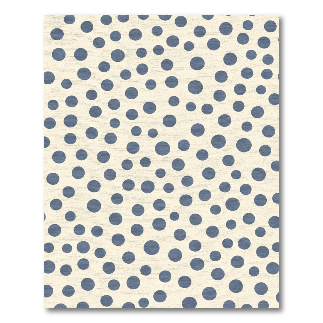 Dotted Blue Circles Abstract Cream Background Rug