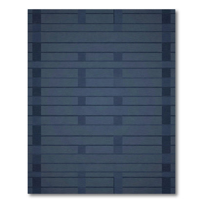 Deep Blue Intersecting Lines Rug