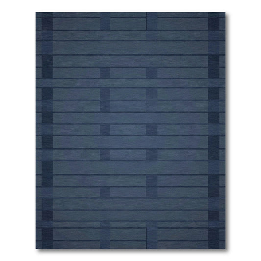 Deep Blue Intersecting Lines Rug