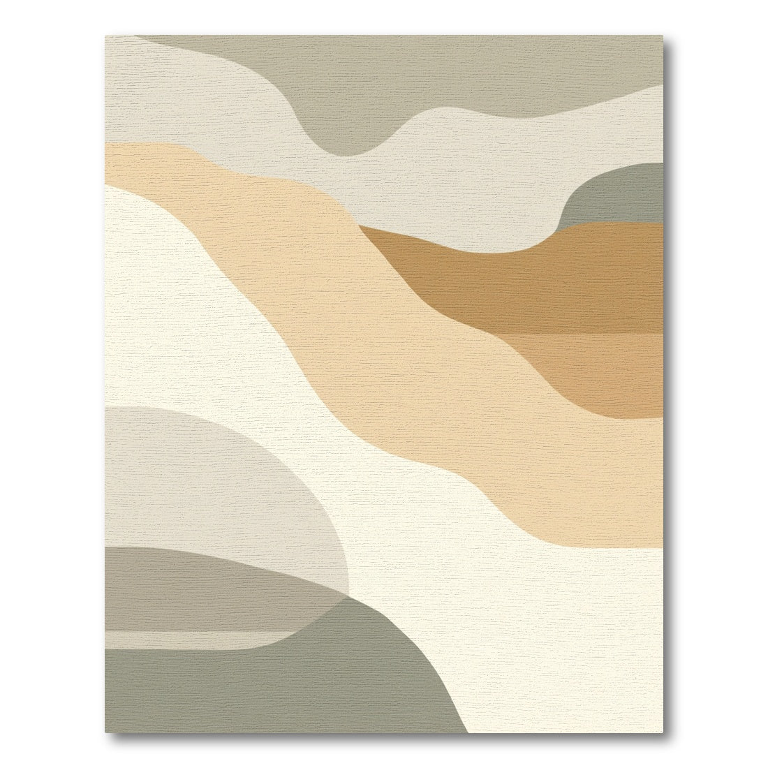 Earthy Abstract Wavy Landscape Rug