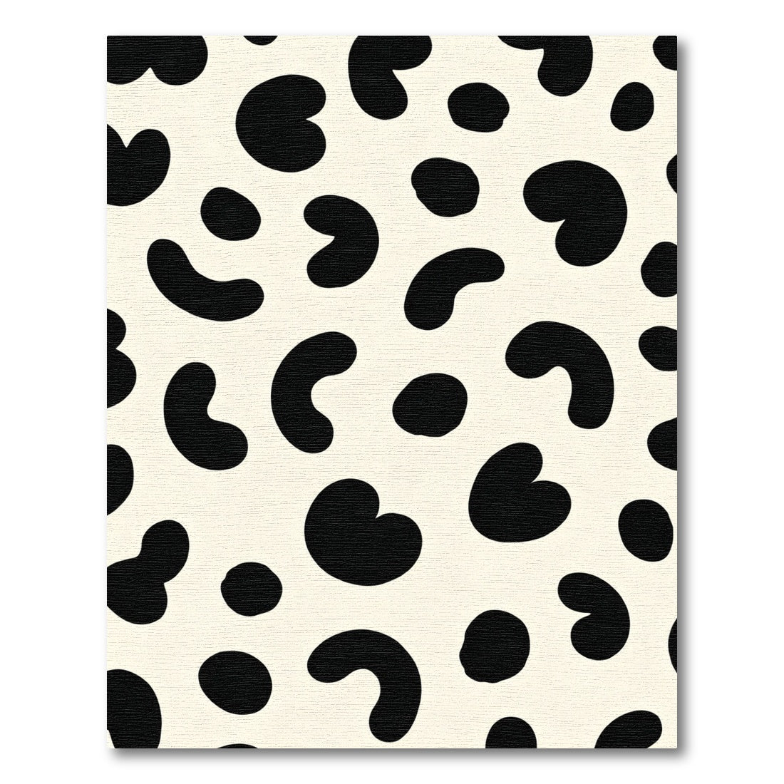 Black and Cream Blobs Rug