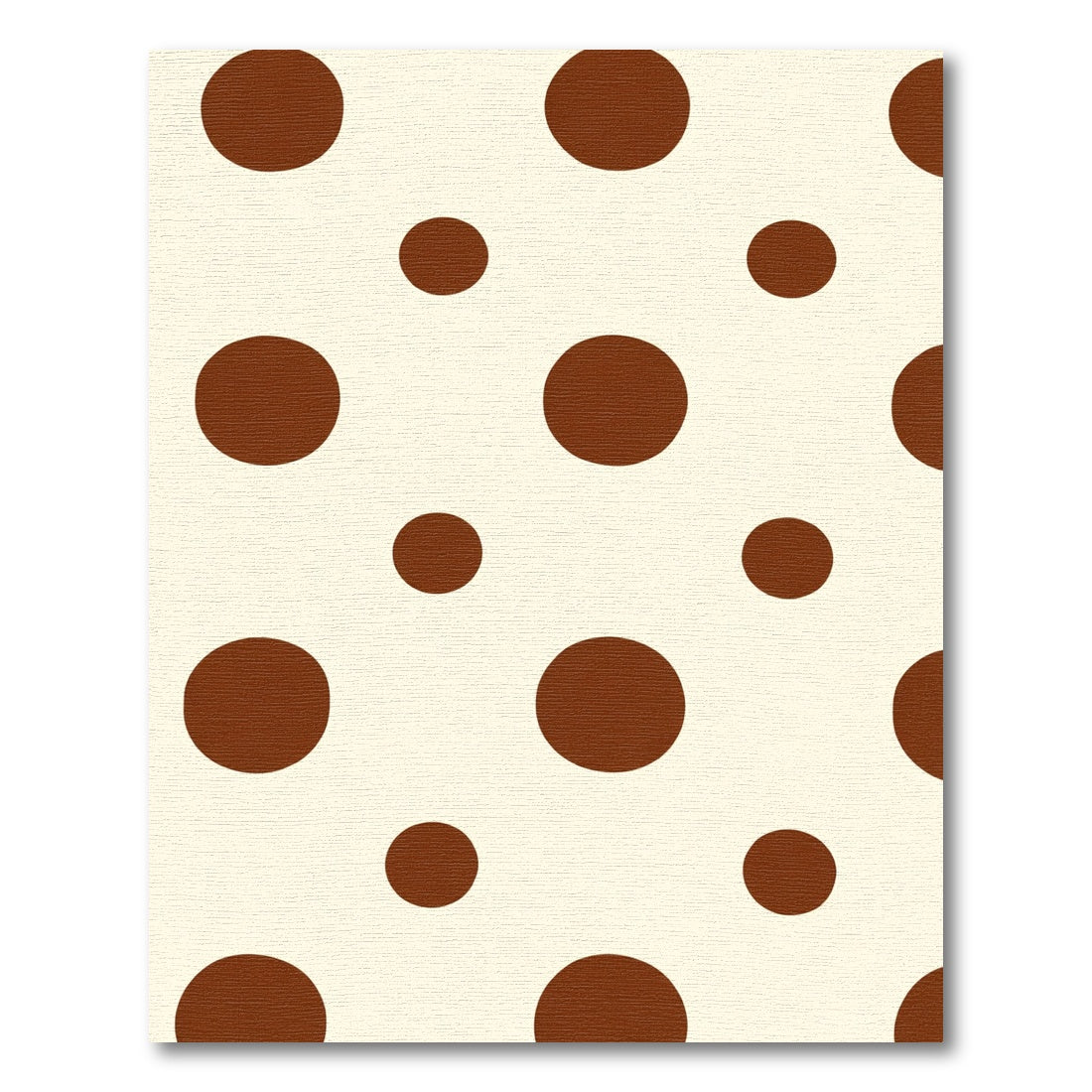 Brown Circles Cream Background Rug