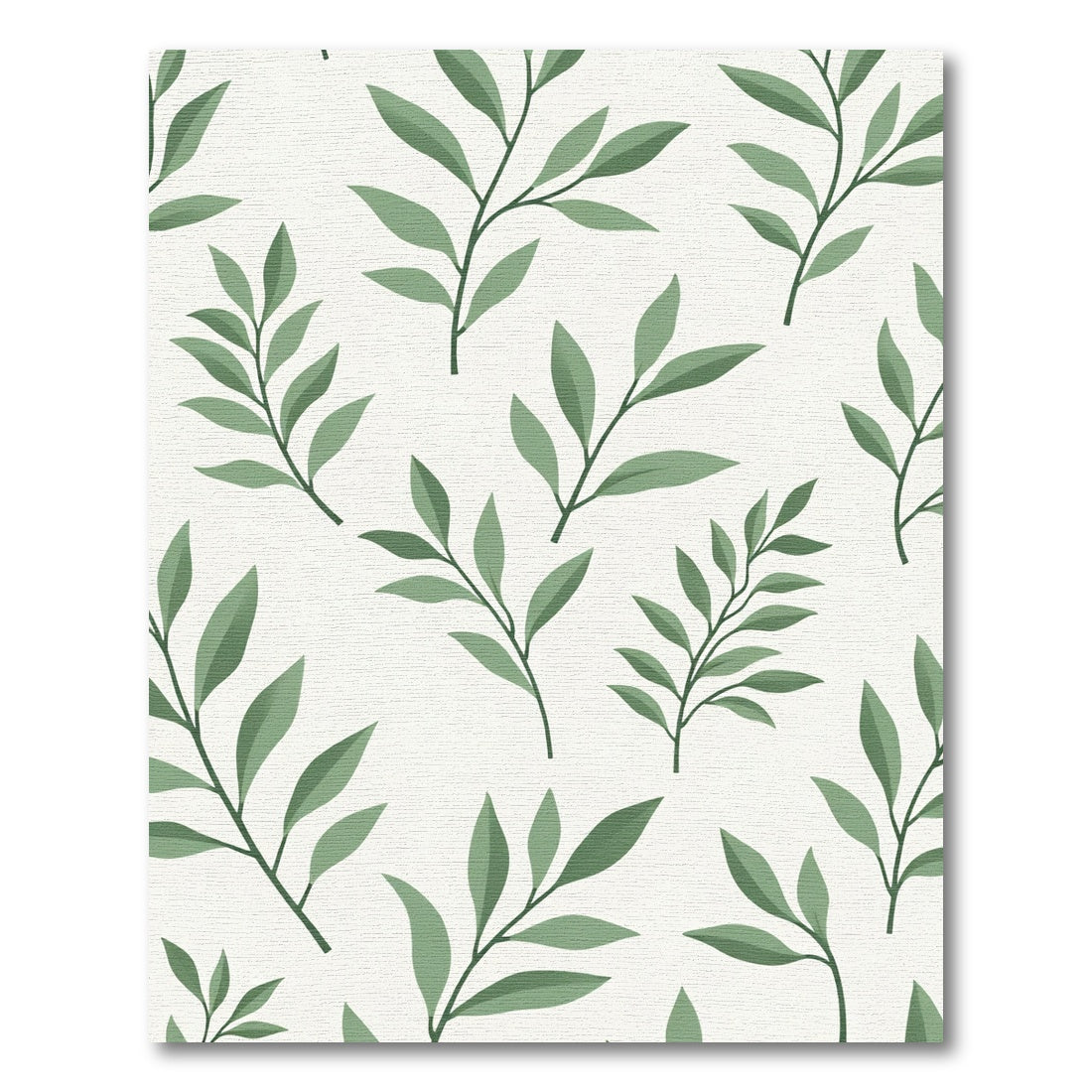 Sage Green Leafy Branches Rug