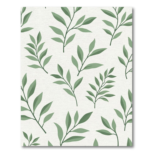 Sage Green Leafy Branches Rug