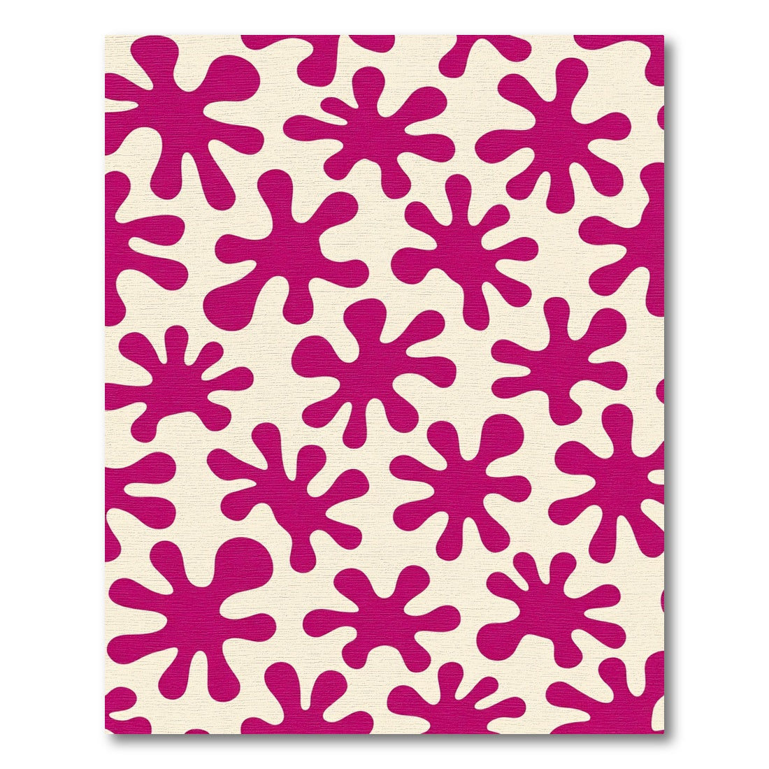 Vibrant Magenta Blob Scatter Rug