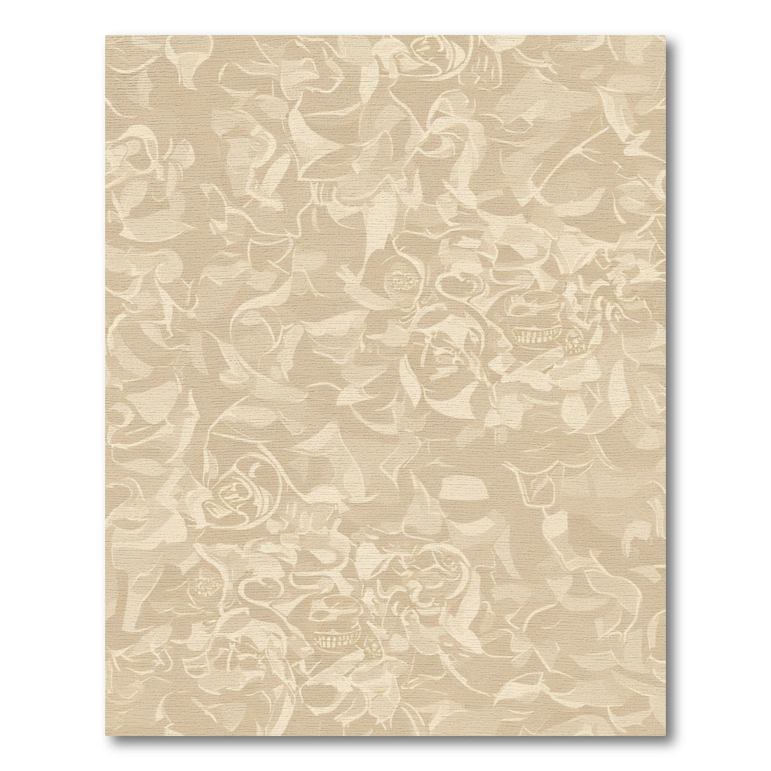 Earthy Vintage Skull Rose Scene Rug