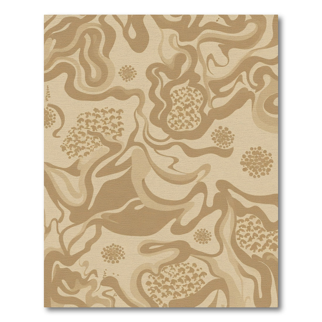 Neutral Swirl Organic Bloom Arrangement Rug